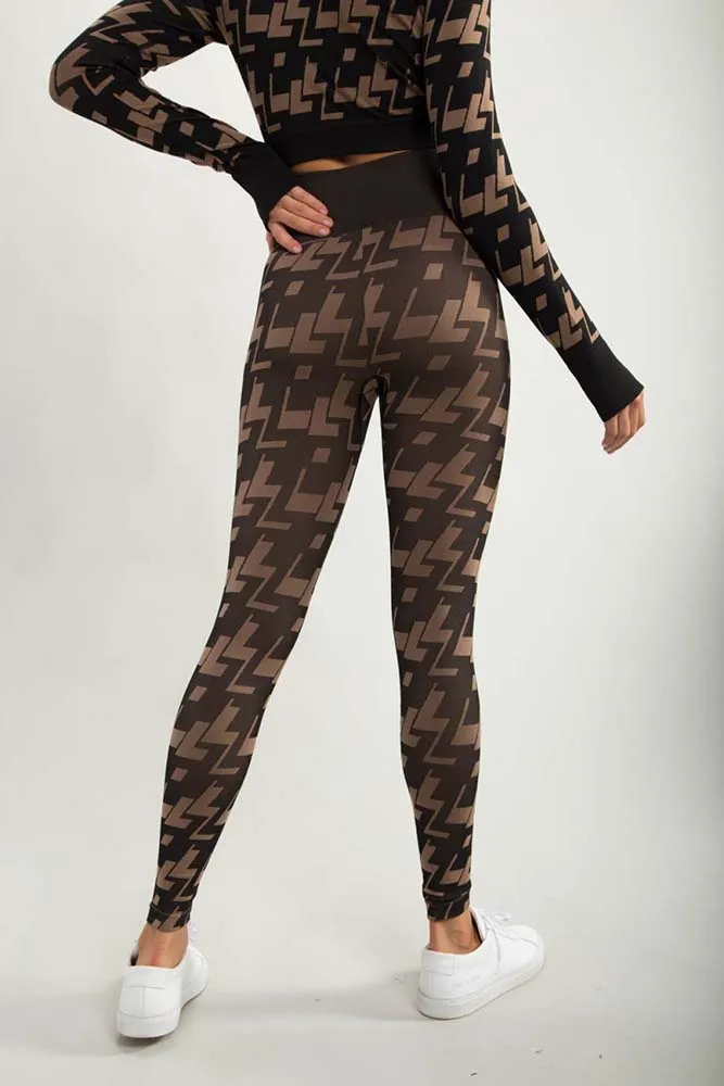 Mono B Seamless Geometric Print Leggings