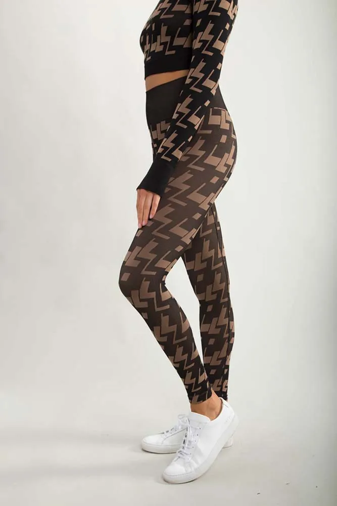 Mono B Seamless Geometric Print Leggings