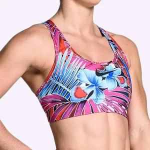 Nike Swoosh - Women's Medium Support Sports Bra - Active Fuchsia/Black/Black