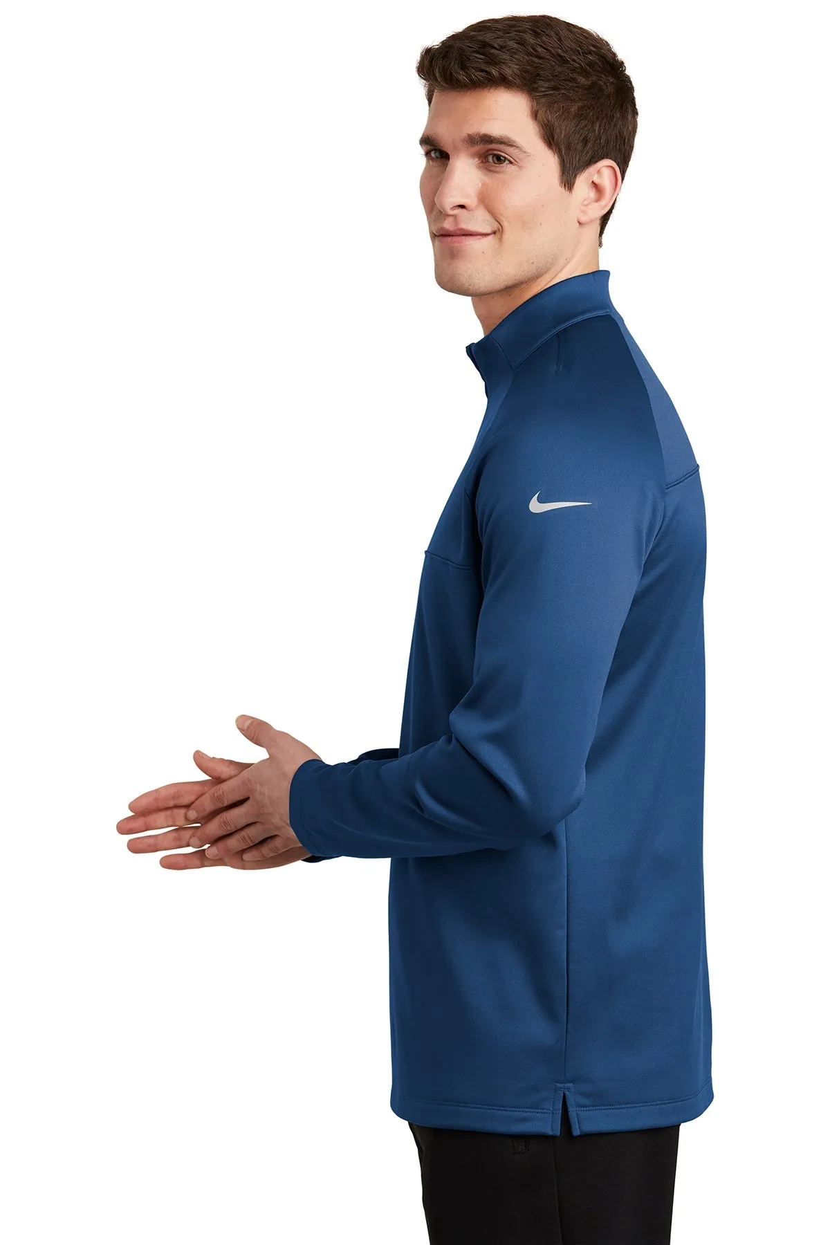 Nike ThermaFIT Custom Fleece Quarter Zips, Gym Blue