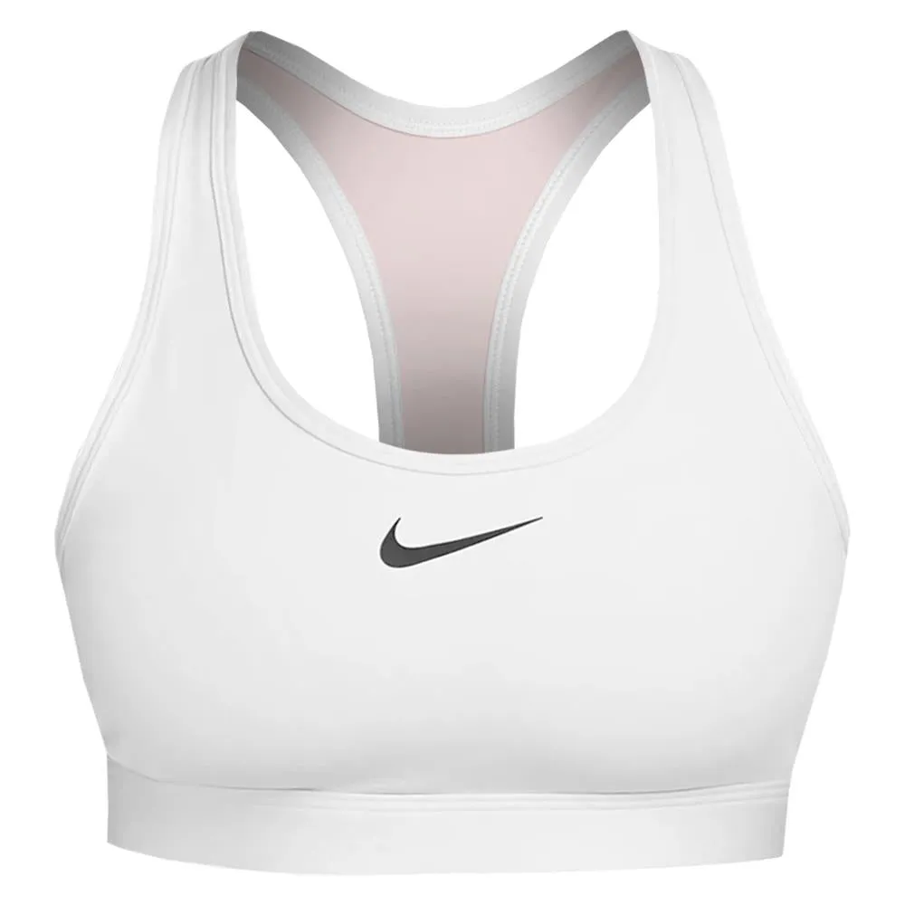 Nike Women's Swoosh Medium Support Sports Bra - White