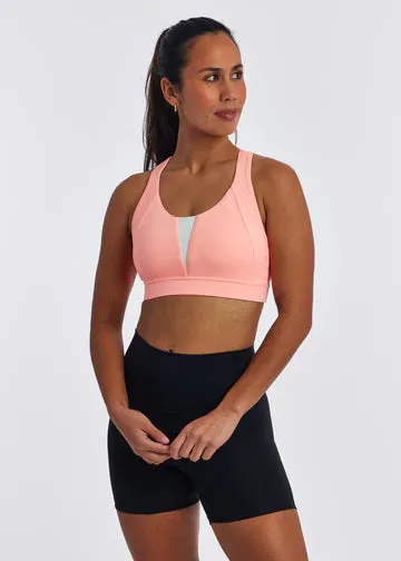 Oiselle | Double Breasted Bra | Women's | Fast Pink