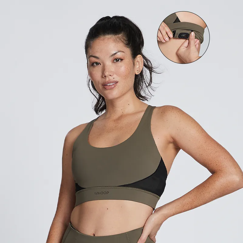 Olive ANY-WEAR™ Sports Bra | Smart Apparel