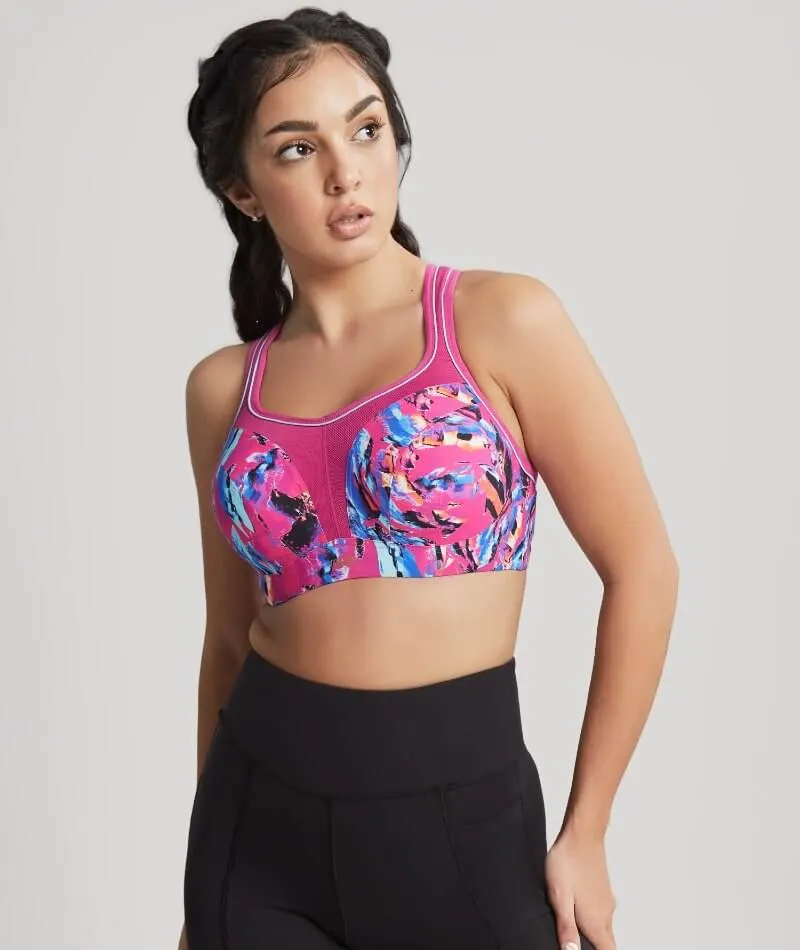 Panache Sport Power Underwired Sports Bra - Abstract Orchid