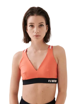 P.E Nation High Press Sports Bra - Persimmon