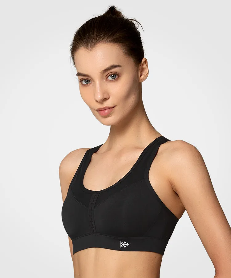 Power Adjustable Straps Racerback Padded Running Bra | Women's High Support Sports Bra