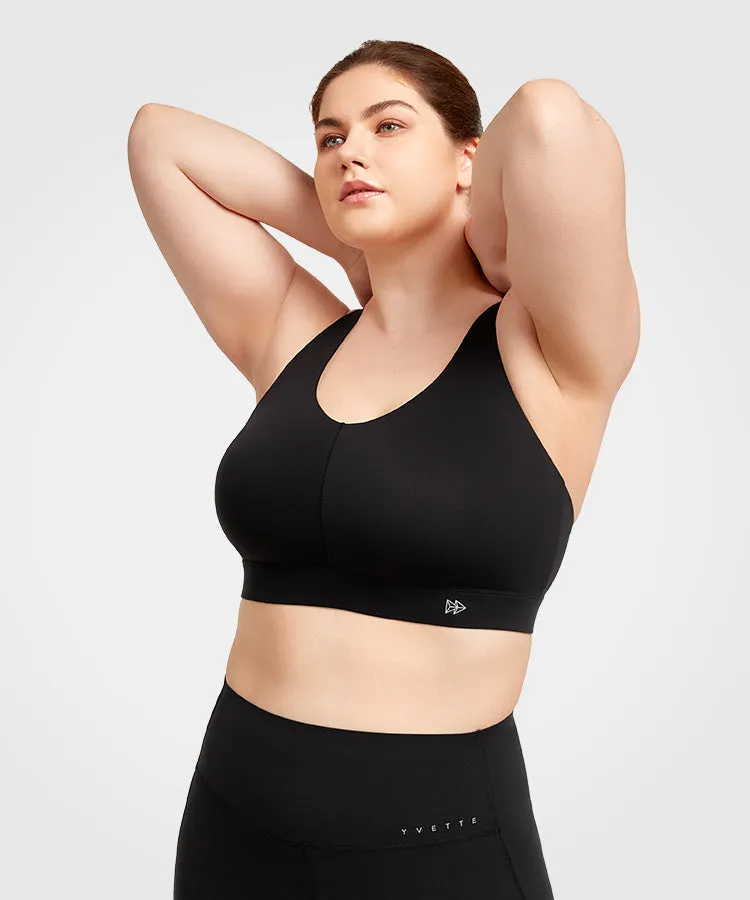 Power Crossback Adjustable Longline Sports Bra | Women's High Support Sports Bra