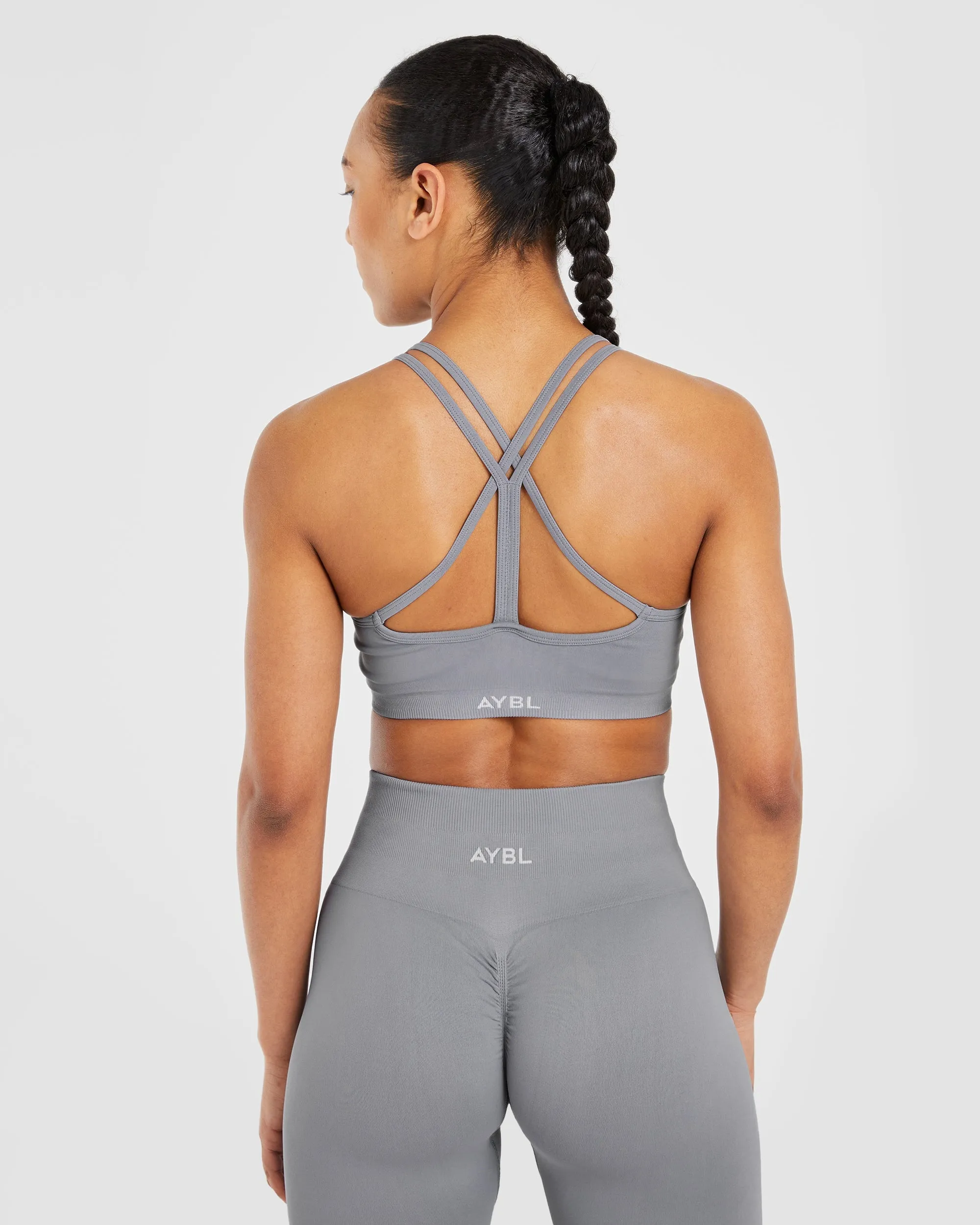 Power Seamless Sports Bra - Grey