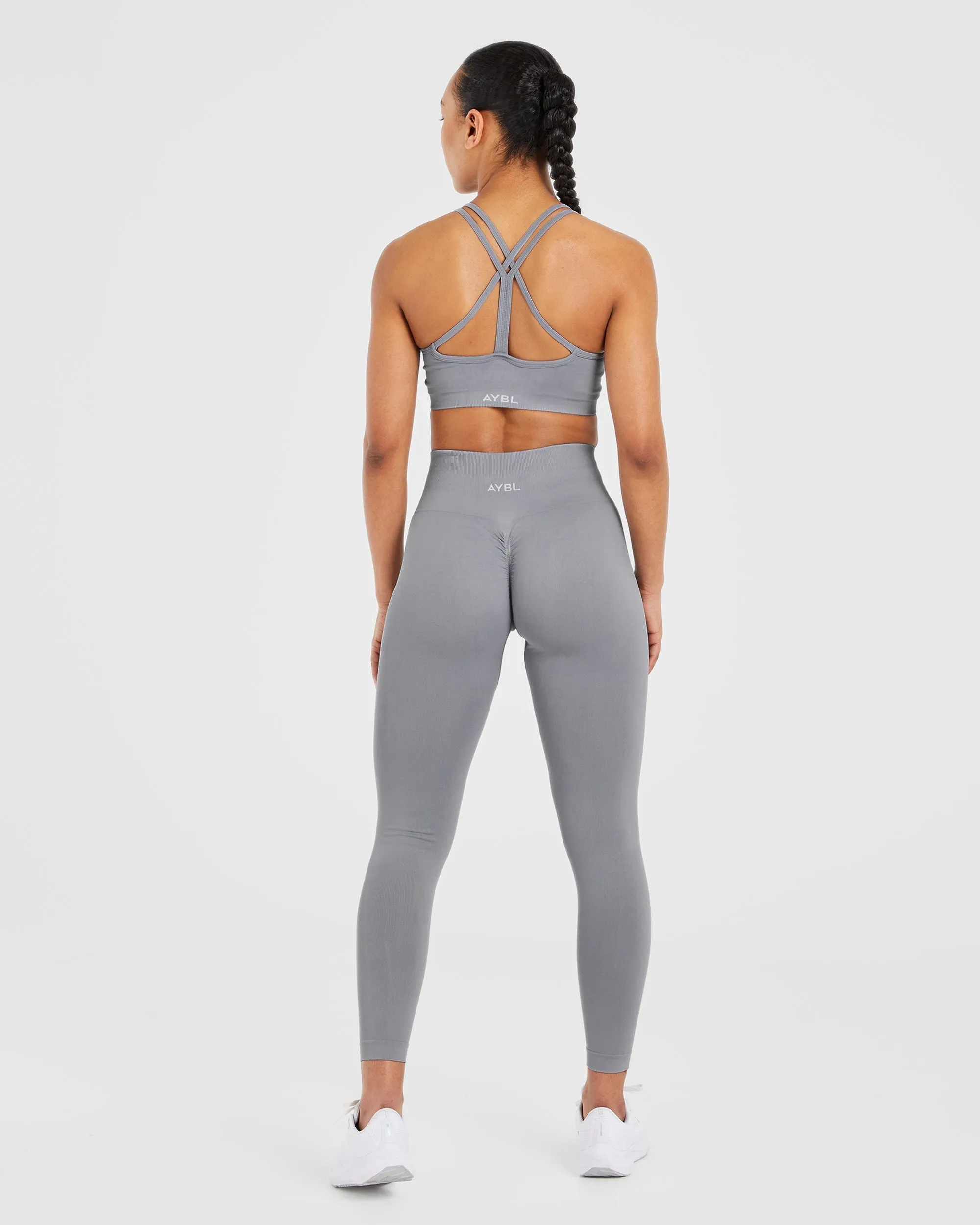 Power Seamless Sports Bra - Grey