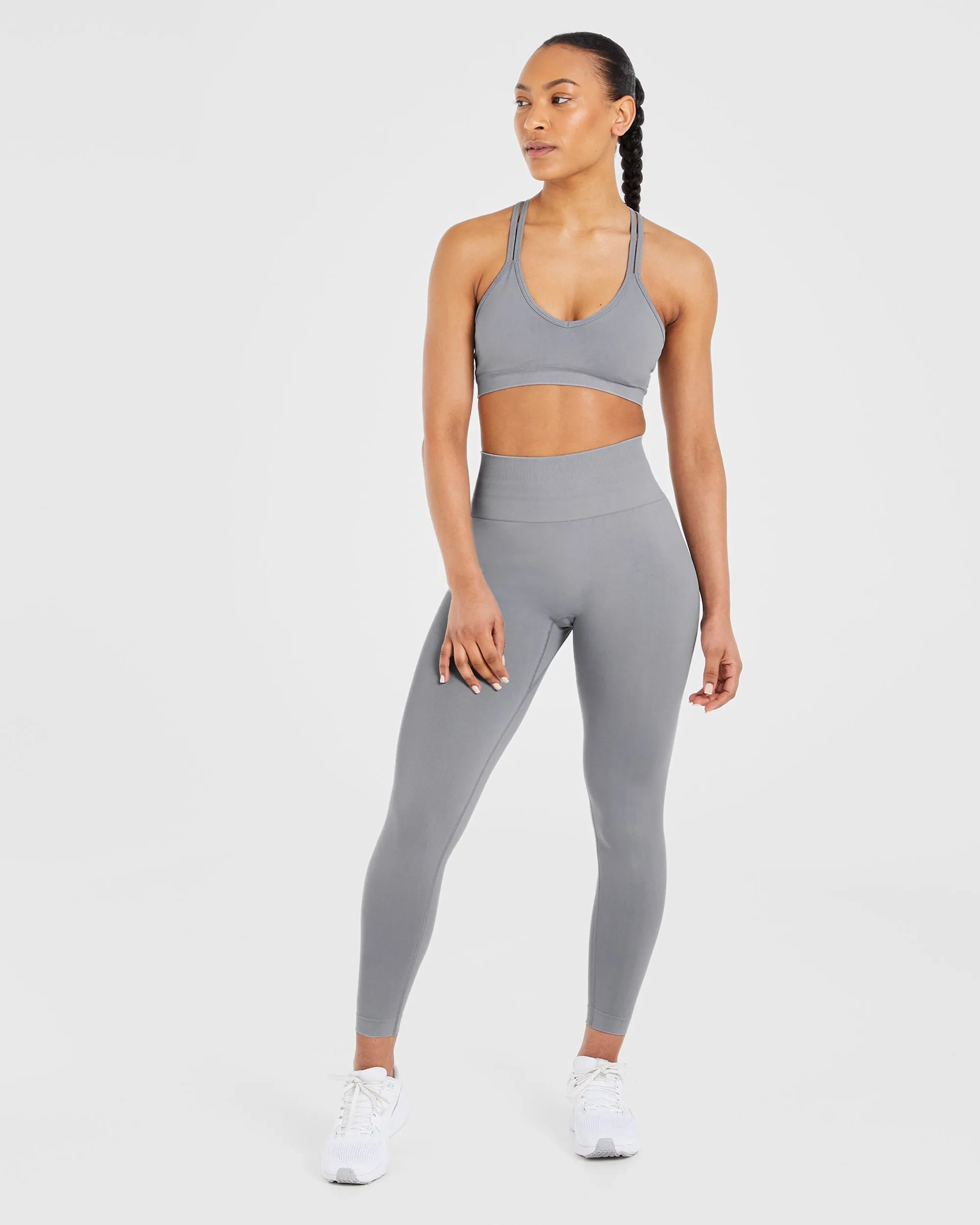 Power Seamless Sports Bra - Grey