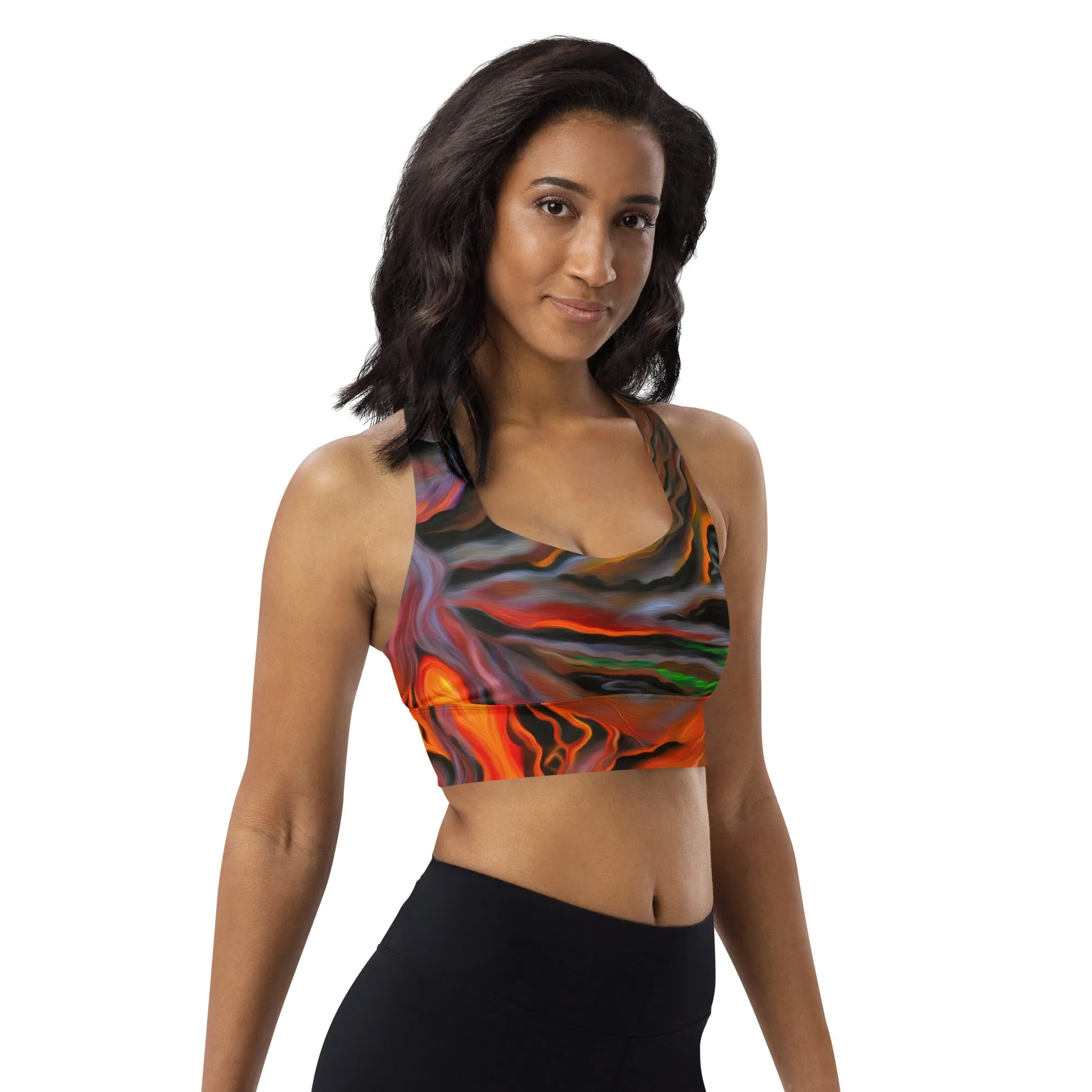 "Madame Pele" Longline Sports Bra