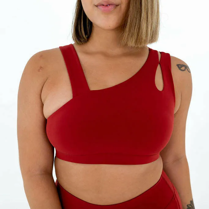 Rebel Sports Bra (Brick Red)