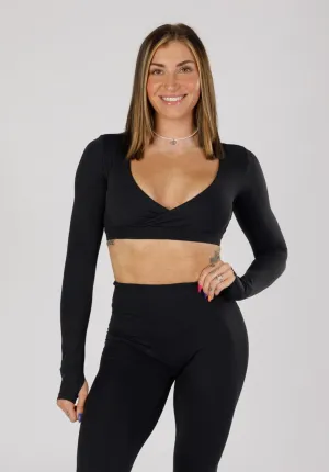 RecStretch DesB Infinite Long Sleeve Bra Black