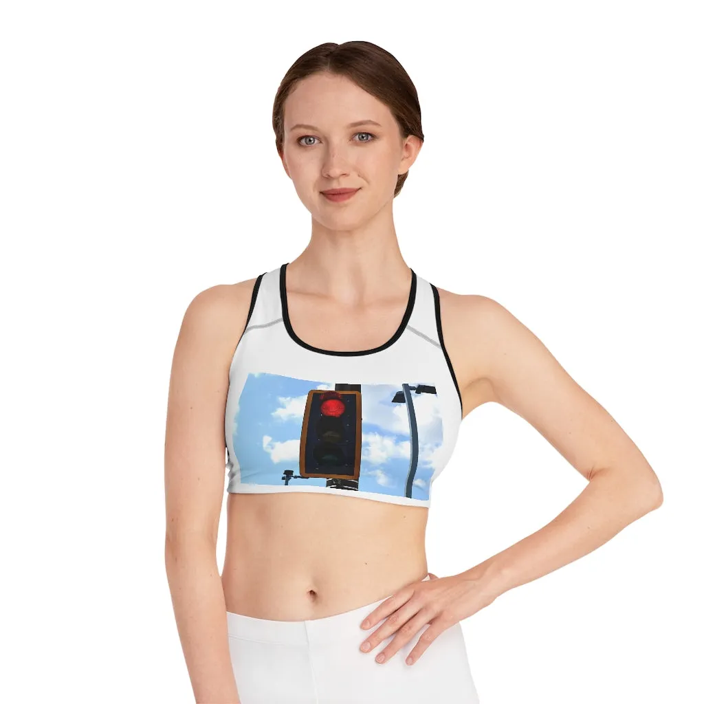 Red Light Sports Bra (AOP)