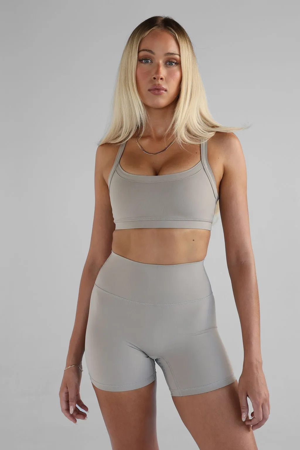 SCULPT Cross Back Crop - Latte