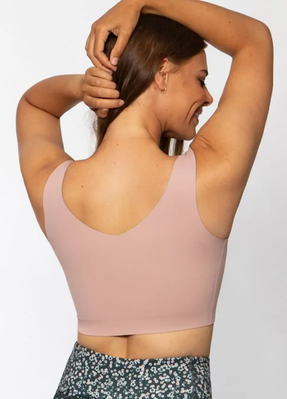 Seamfree Reversible Sports Bra-Blue/Pink