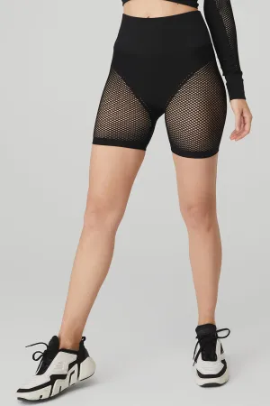 Seamless High-Waist Limitless Open Air Short - Black