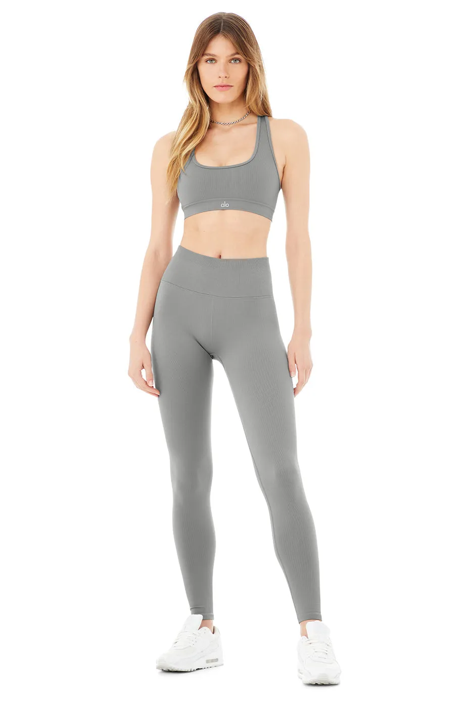 Seamless Ribbed Bra & Seamless High-Waist Ribbed Legging Set