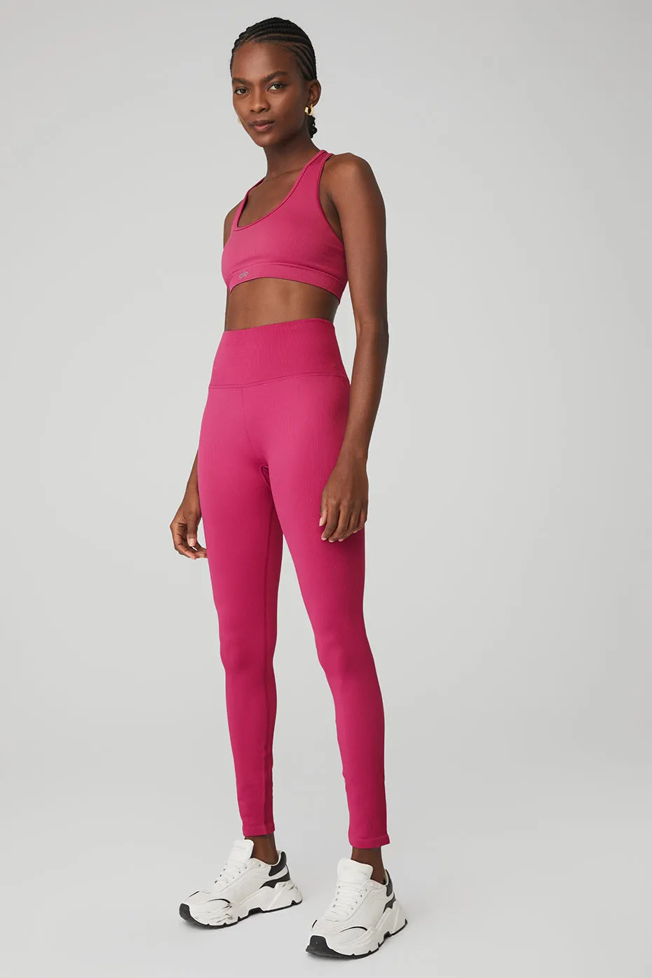 Seamless Ribbed Bra & Seamless High-Waist Ribbed Legging Set