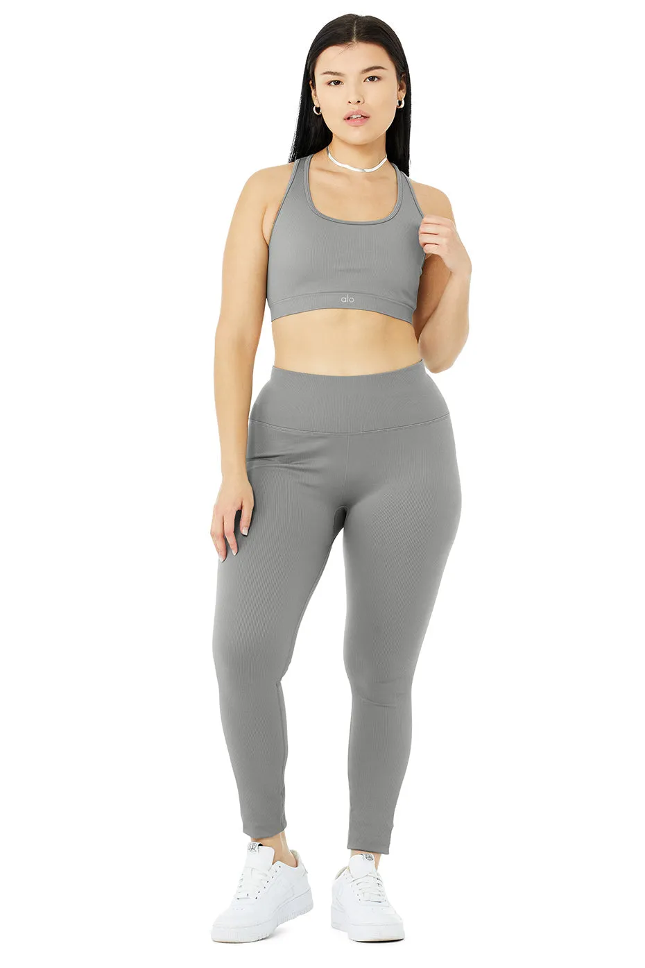 Seamless Ribbed Bra & Seamless High-Waist Ribbed Legging Set