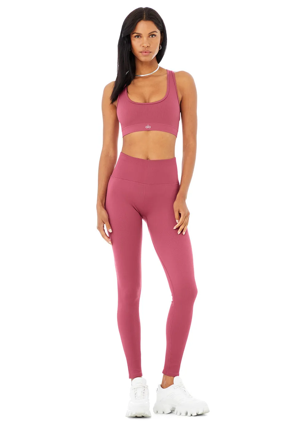 Seamless Ribbed Bra & Seamless High-Waist Ribbed Legging Set