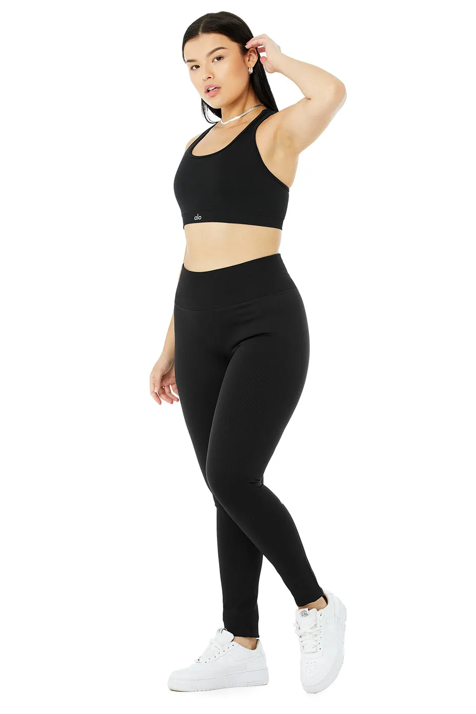 Seamless Ribbed Bra & Seamless High-Waist Ribbed Legging Set