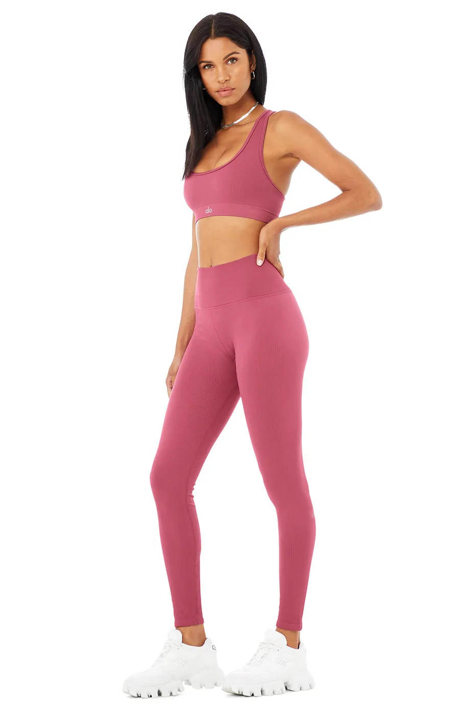 Seamless Ribbed Bra & Seamless High-Waist Ribbed Legging Set