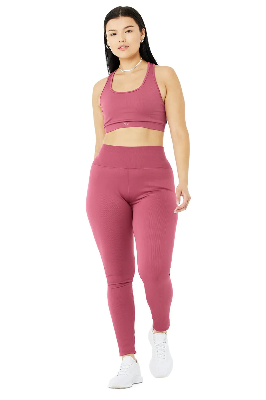 Seamless Ribbed Bra & Seamless High-Waist Ribbed Legging Set