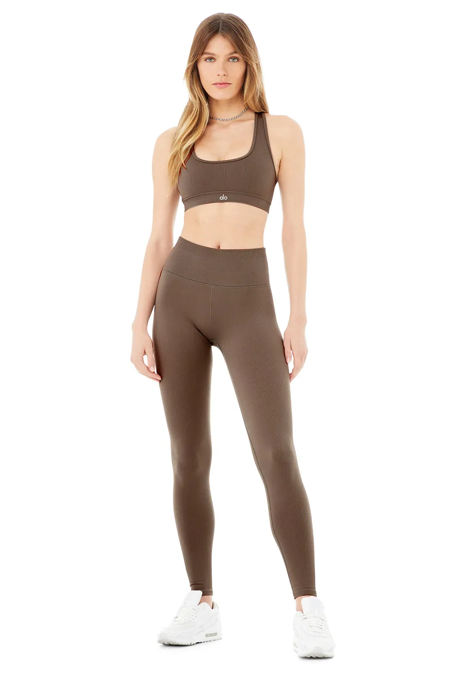 Seamless Ribbed Bra & Seamless High-Waist Ribbed Legging Set