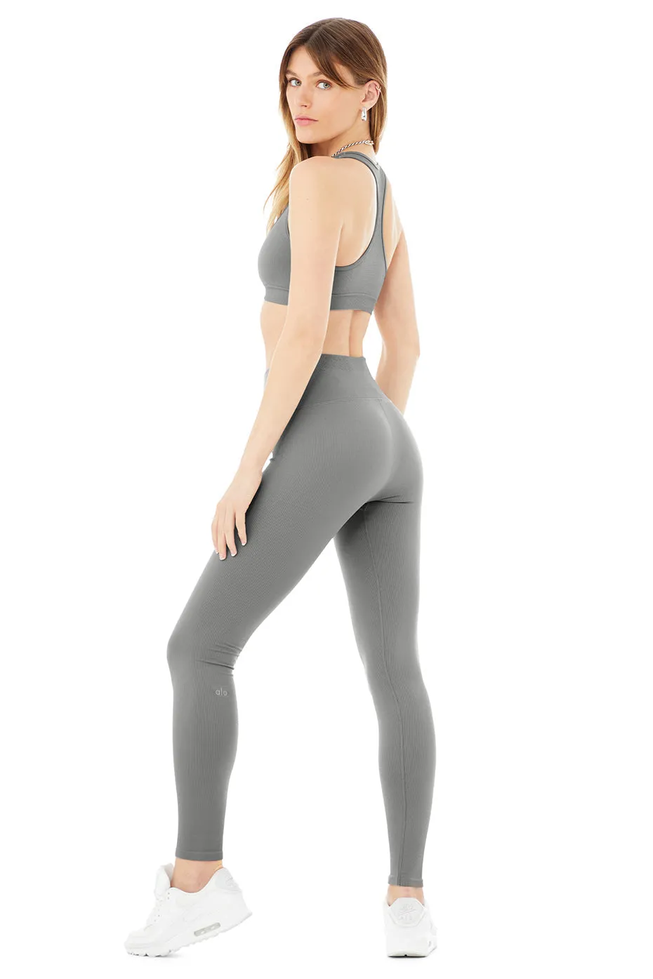 Seamless Ribbed Bra & Seamless High-Waist Ribbed Legging Set