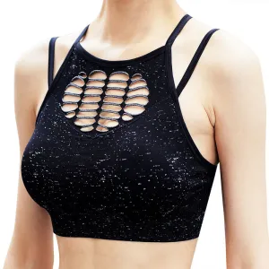 Sexy Hollow Out Wire Free Padded Sports Bra