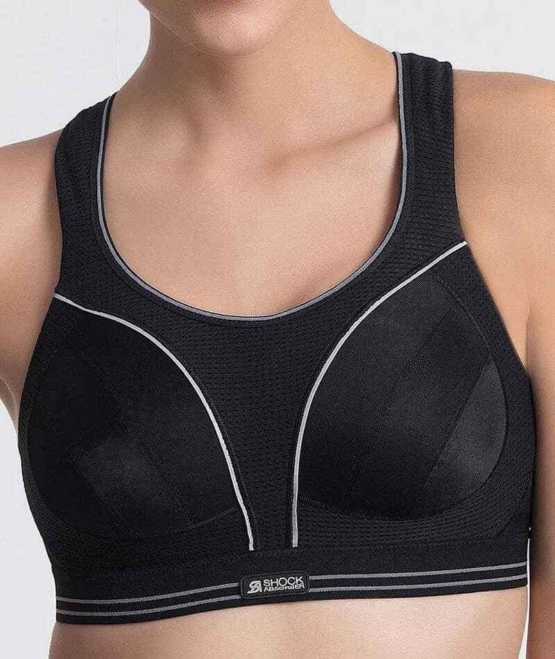 Shock Absorber Ultimate Run Wire-Free Sports Bra - Black/Silver