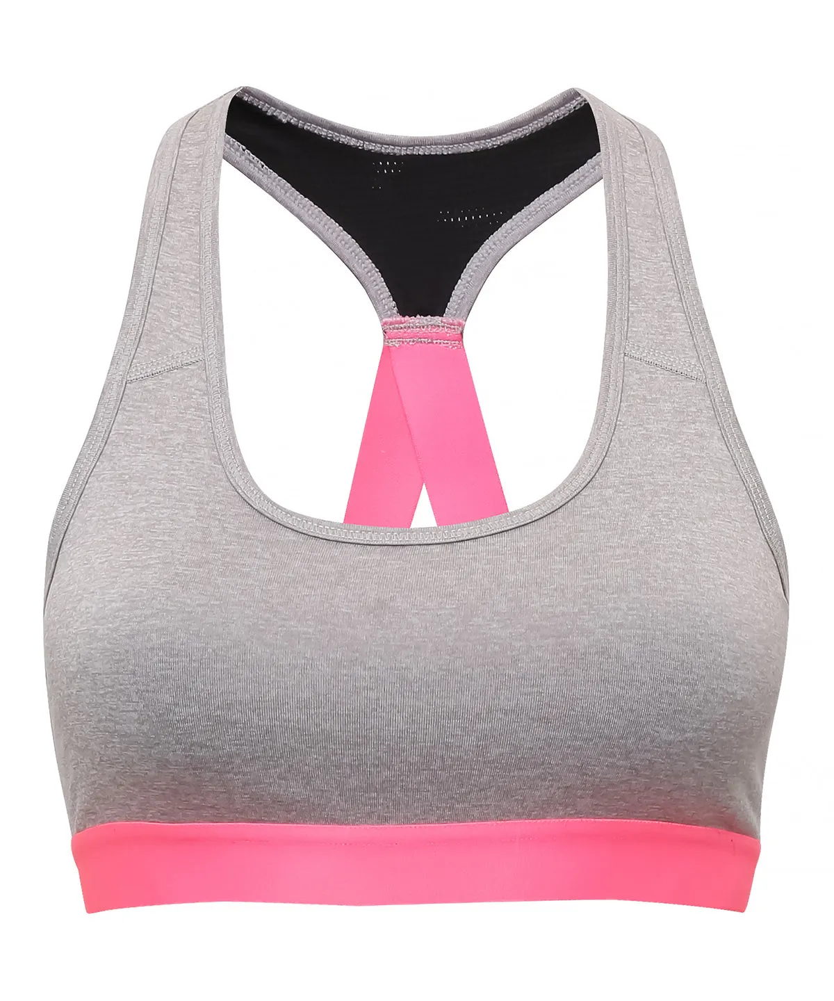 Silver Melange - TriDri® performance sports bra (medium impact)