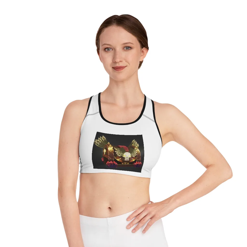 Skeleton Chest Sports Bra (AOP)