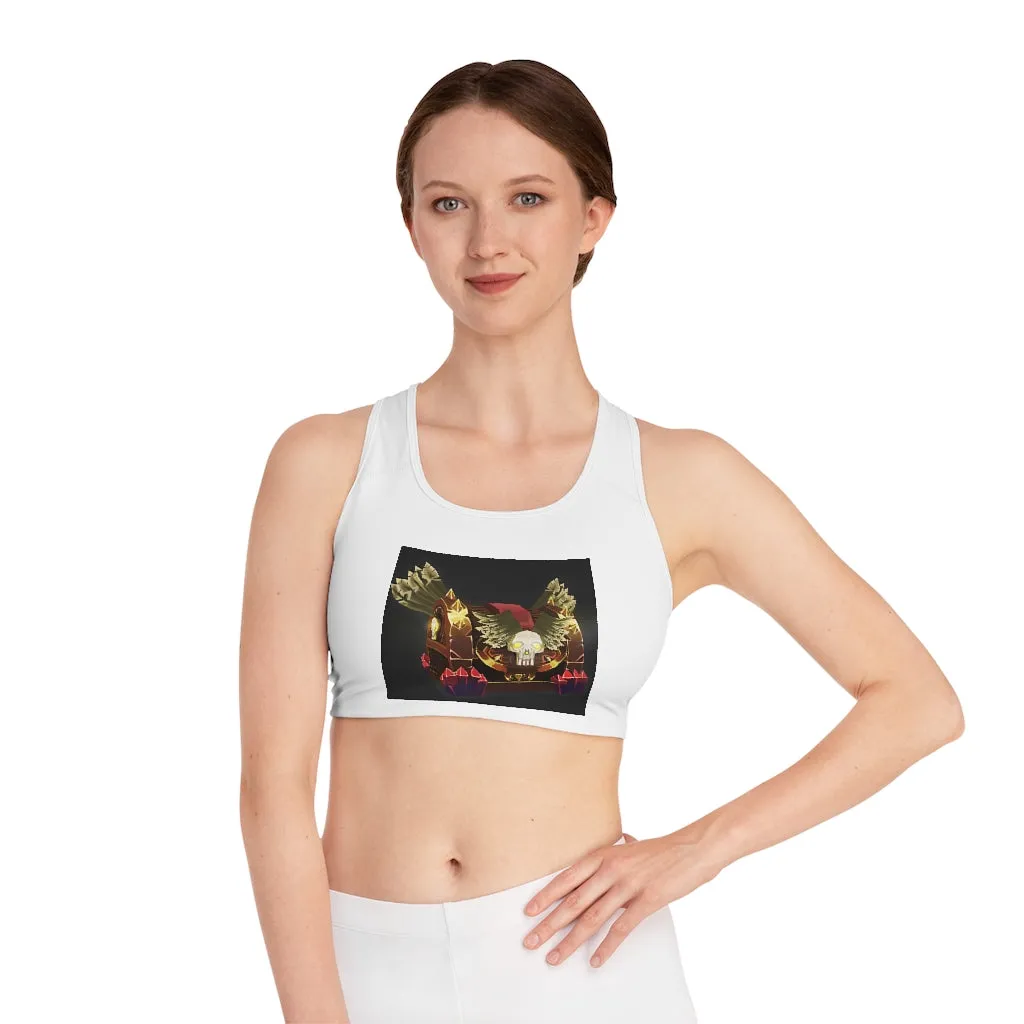 Skeleton Chest Sports Bra (AOP)