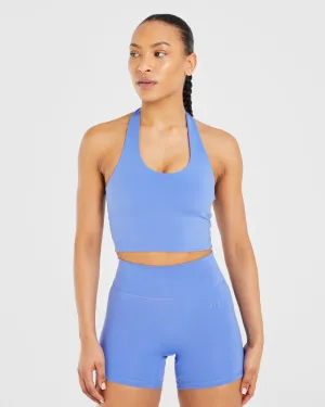 Staple Halterneck Crop Top - Cobalt Blue