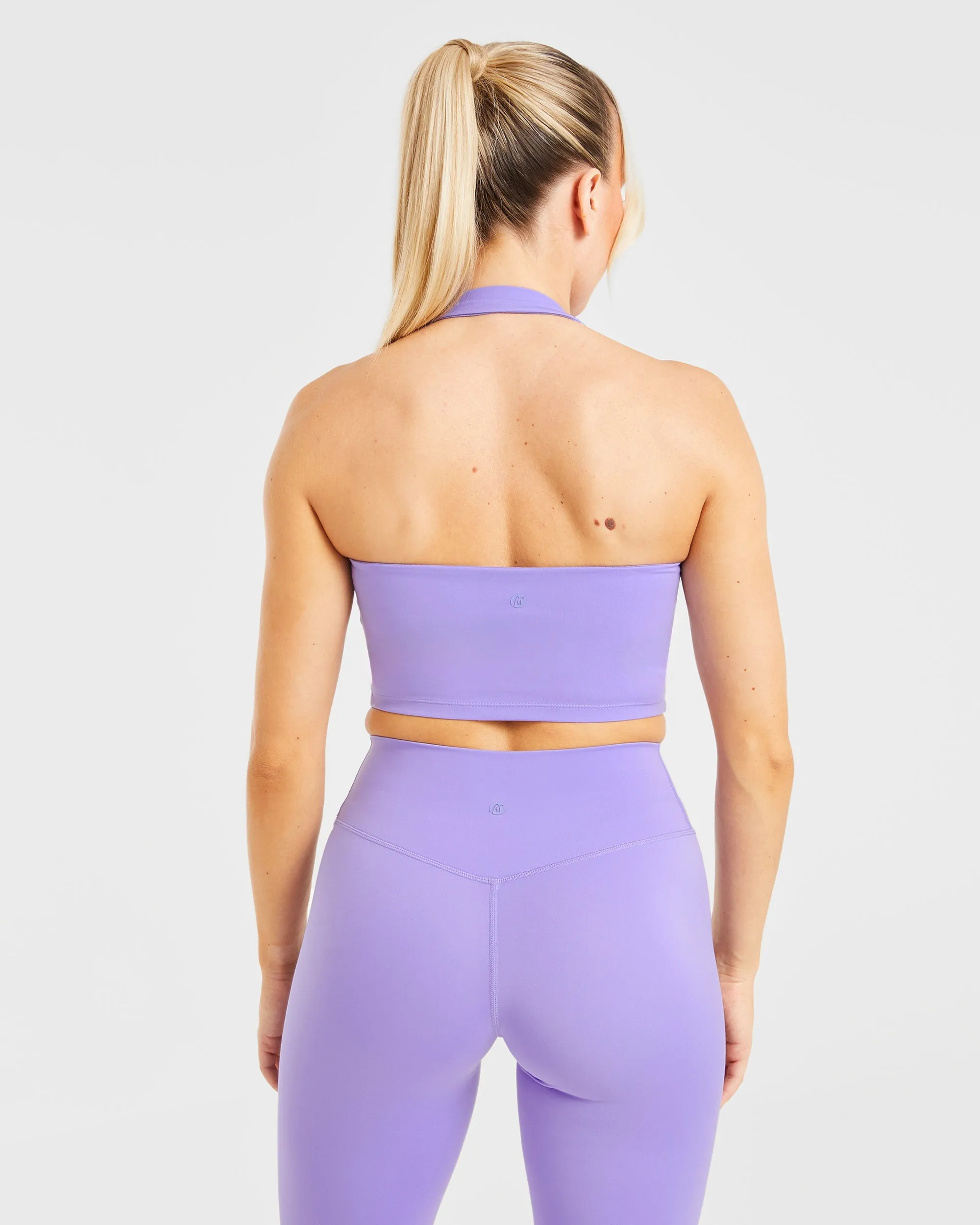 Staple Halterneck Crop Top - Vibrant Violet