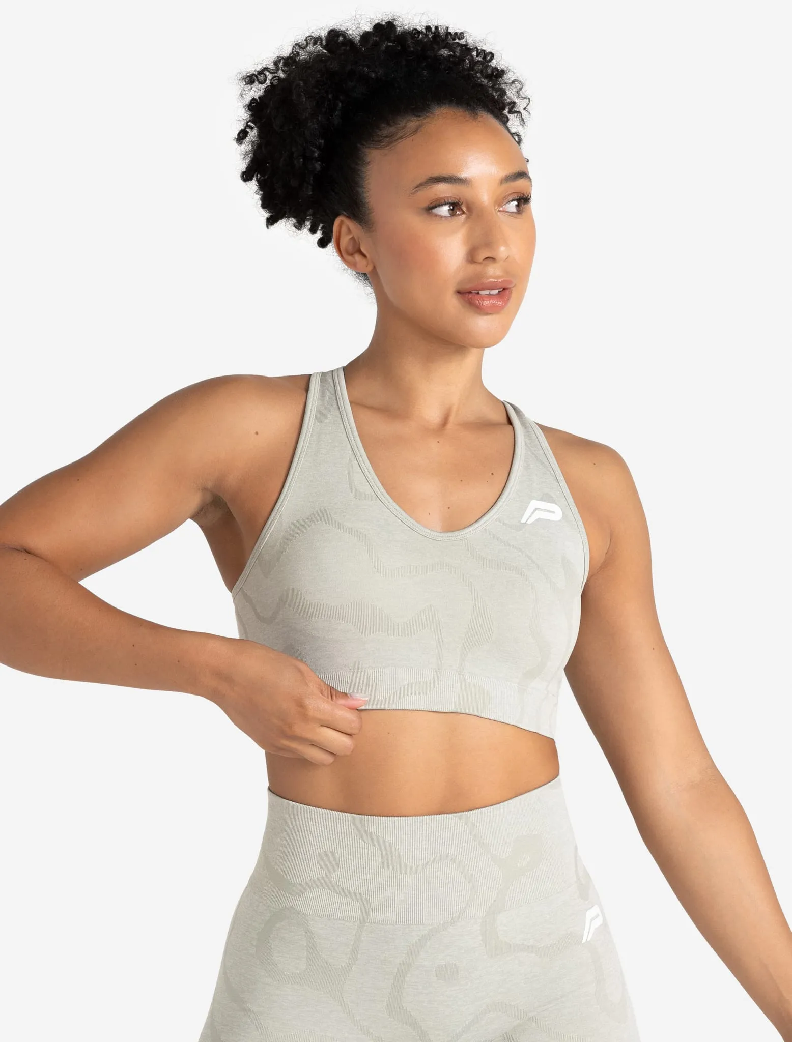 Sustainable Seamless Sports Bra - Sage Green