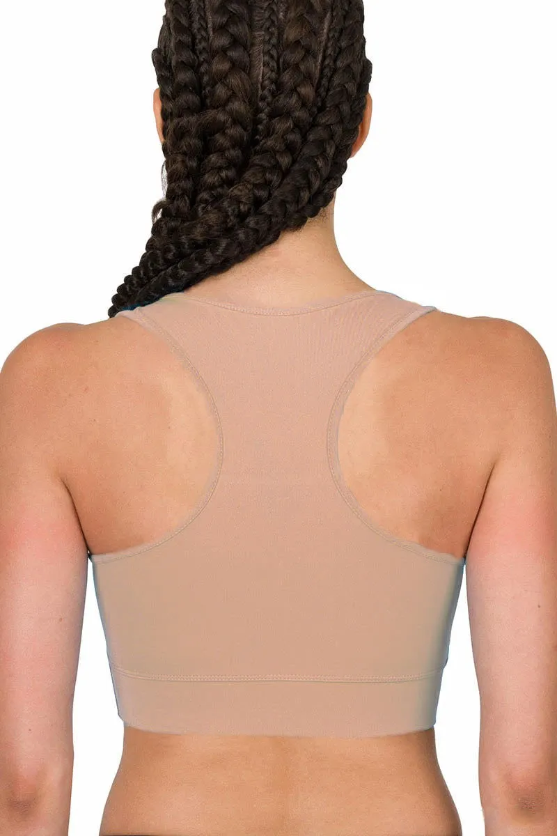 'That Girl' / Nude Athletic Racerback Padded Sports Bra