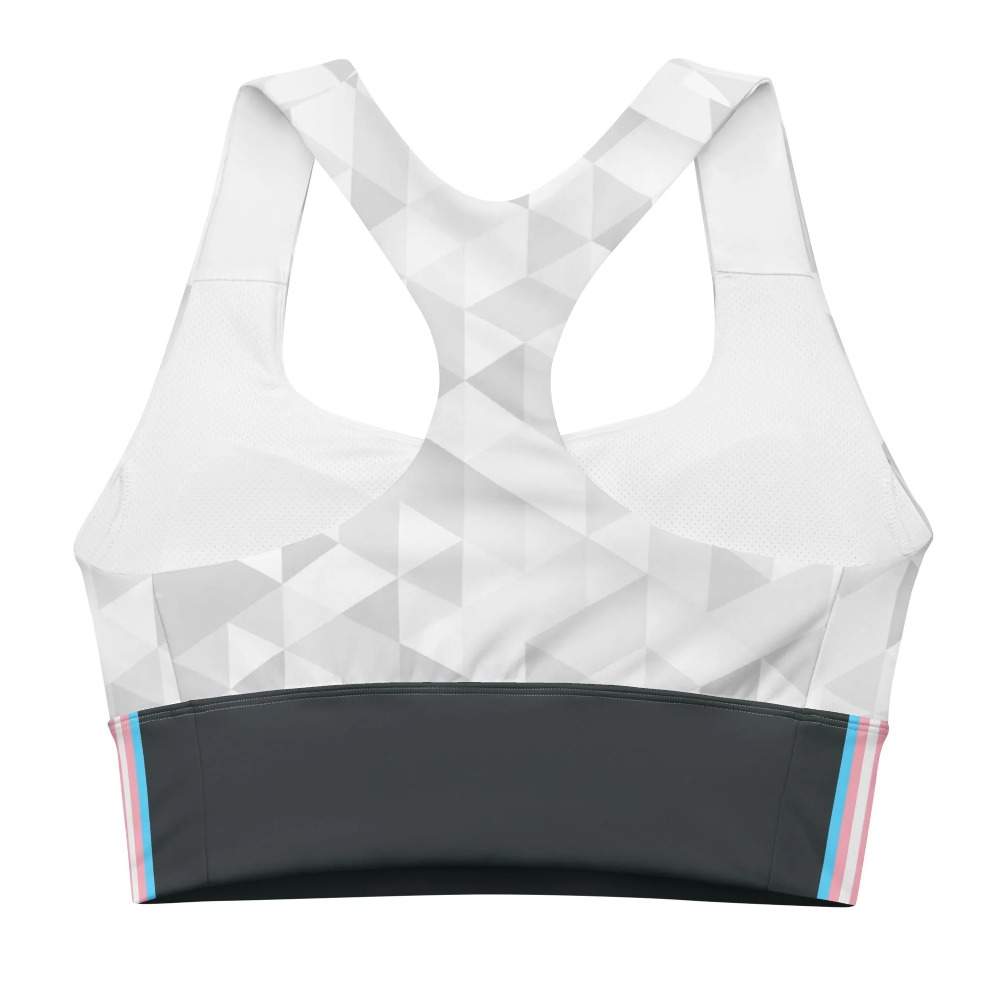 Trans Triangle Pattern Longline Sports Bra