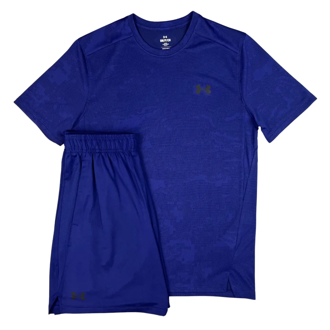 Under Armour Jacquard T-Shirt/Shorts Set - Sonar Blue/Purple