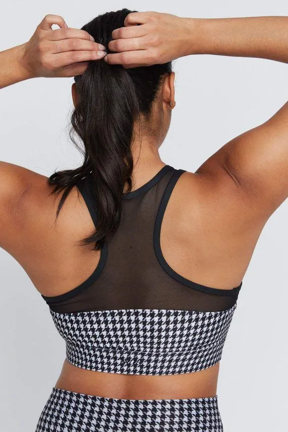 Wear It To Heart Jia Bra - Black/White Houndstooth