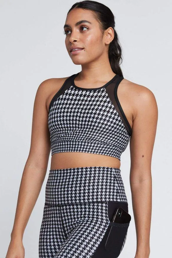 Wear It To Heart Jia Bra - Black/White Houndstooth