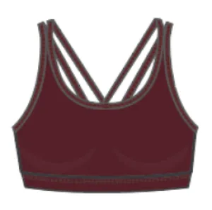 Wear It To Heart Strappy Bra - Burgundy Regen