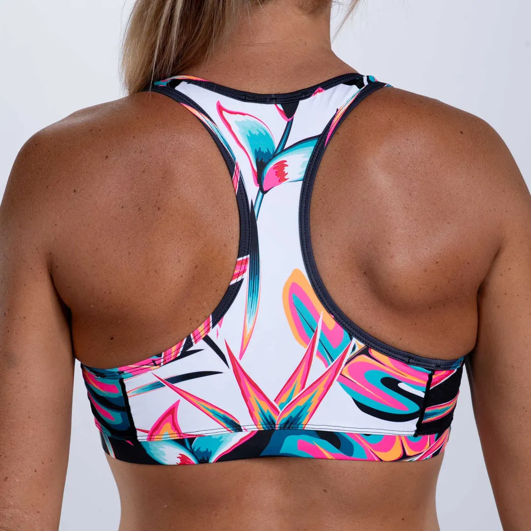 Womens LTD Triathlon Bra - Koa Tropical