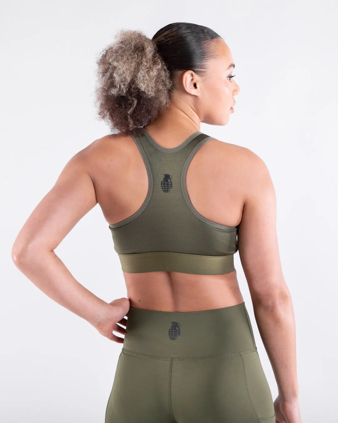 Women's Recruit Sports Bra - Army Green