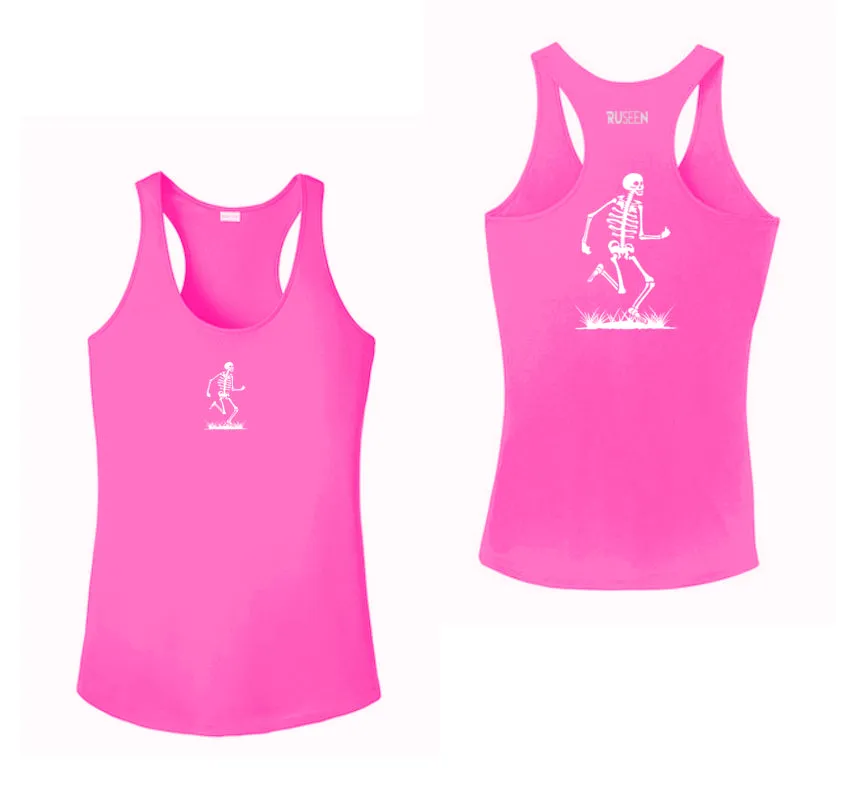 Women's Reflective Tank Top - Skeleton