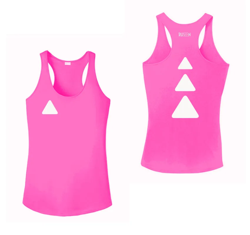 Women's Reflective Tank Top - Triangles