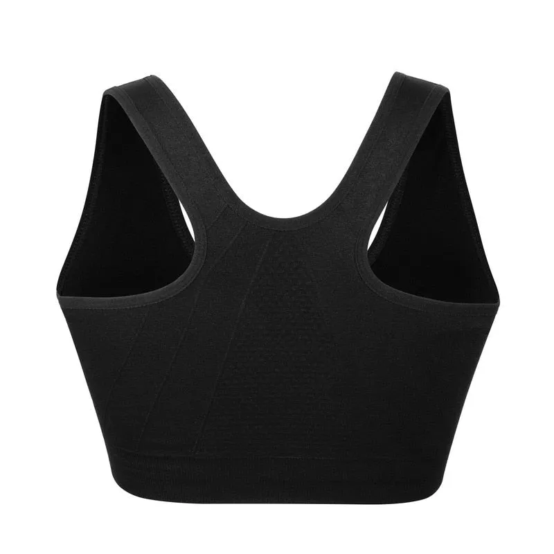 Women's Zipper Push Up Sports Bras,Plus Size Padded Wirefree Breathable Sports Tops,Fitness Gym Yoga Sports Bra Top